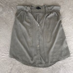 Striped button up blouse